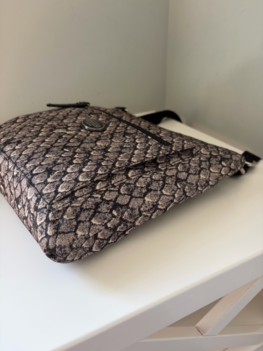 Coach Snake-Print Nylon Crossbody Bag - Picture 6 of 15